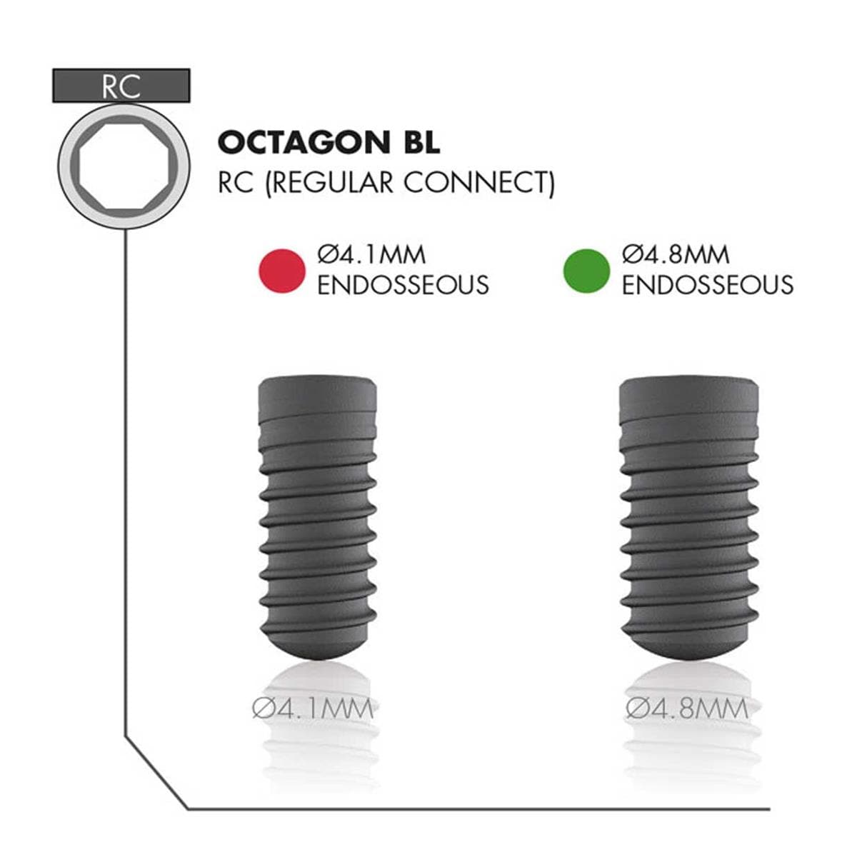 infinity OCTAGON BONE LEVEL IMPLANT 4.1 x 10mm RP
