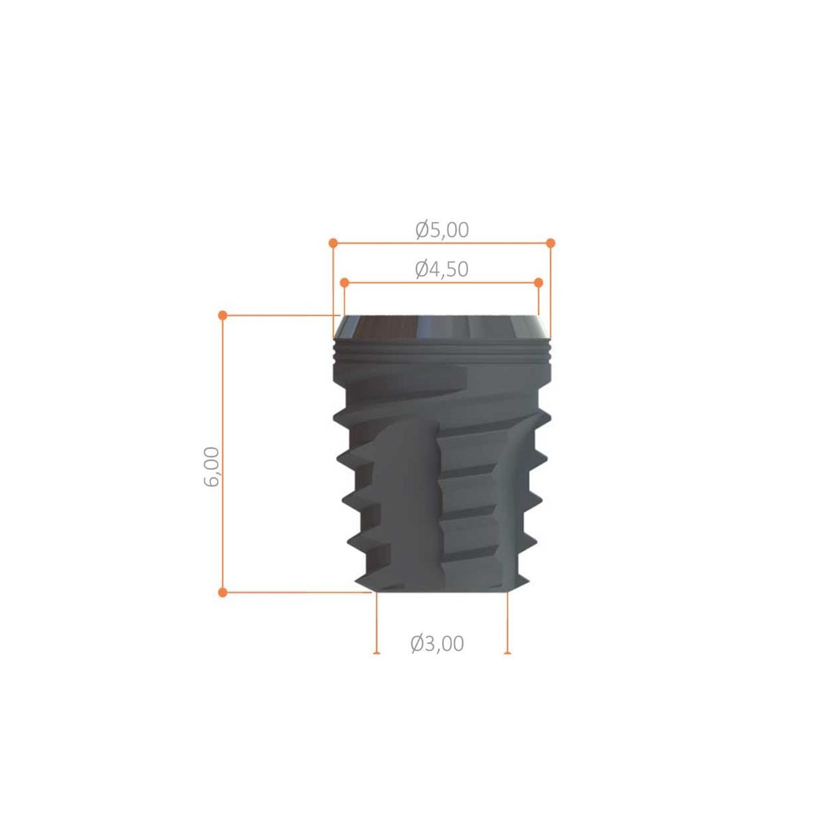 IMPLANTE OSTEOPLUS CORTO SHI 6 X 6 C/KIT - OSTEOPLUS