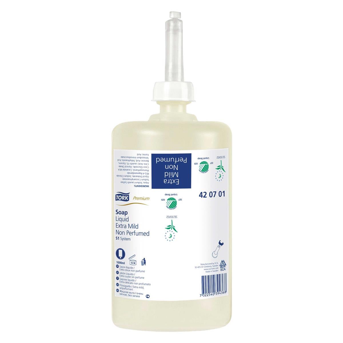JABÓN LÍQUIDO S1 TORK PREMIUM 1L 420701 - TORK