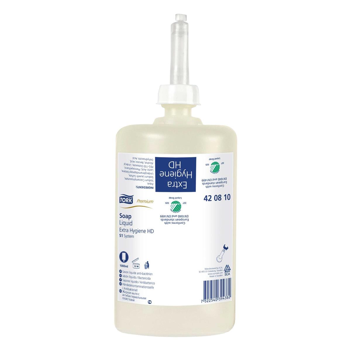 JABÓN LÍQUIDO TORK PREMIUM BACTERICIDA 1L 420810 - TORK