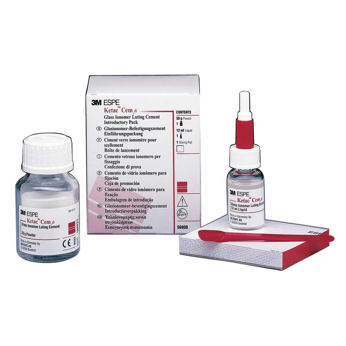KETAC CEM EASYMIX ESTUCHE INTRODUCCIÓN 30GR POLVO + 12 ML LÍQUIDO + BLOQUE DE MEZCLA - 3M