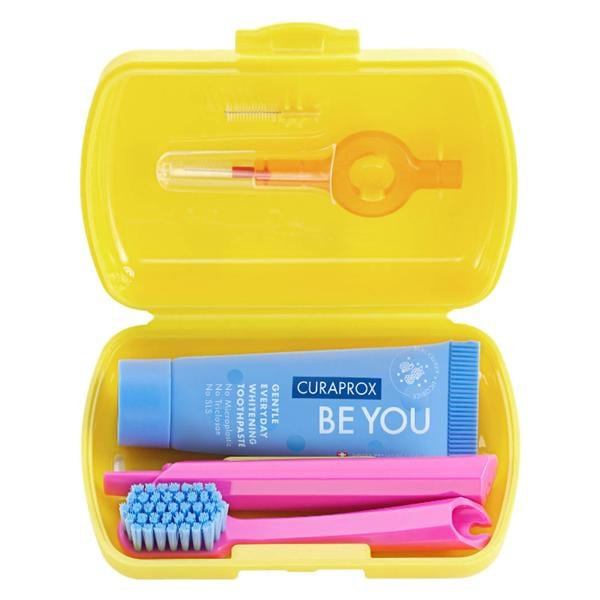 KIT DENTAL DE VIAJE AMARILLO - CURAPROX