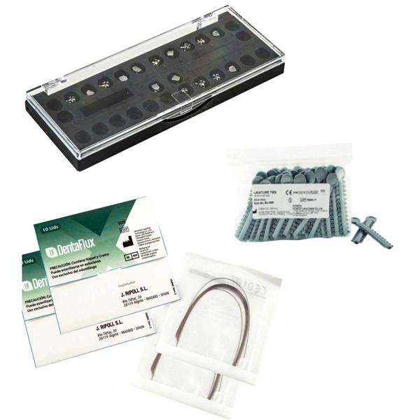 KIT ORTODONCIA BRACKET + ARCOS + LIGADURA - DENTAFLUX