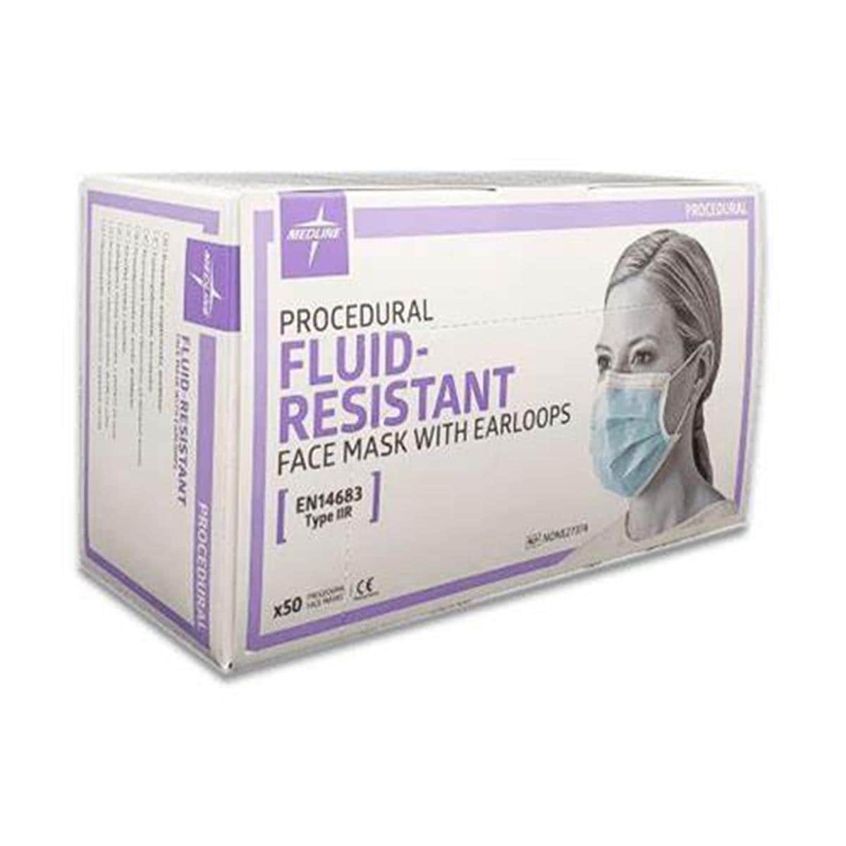 MASCARILLA QUIRURGICA IIR CINTA MORADO 50U MEDLINE