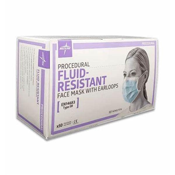 MASCARILLA QUIRURGICA IIR CINTA MORADO 50U MEDLINE