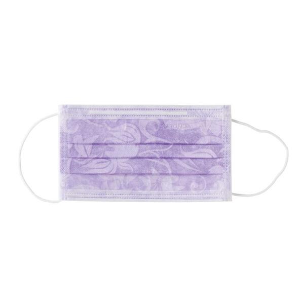 MASCARILLAS RECTANGULARES MONOART PRO3 FLORAL LILA 50 UDS - EURONDA