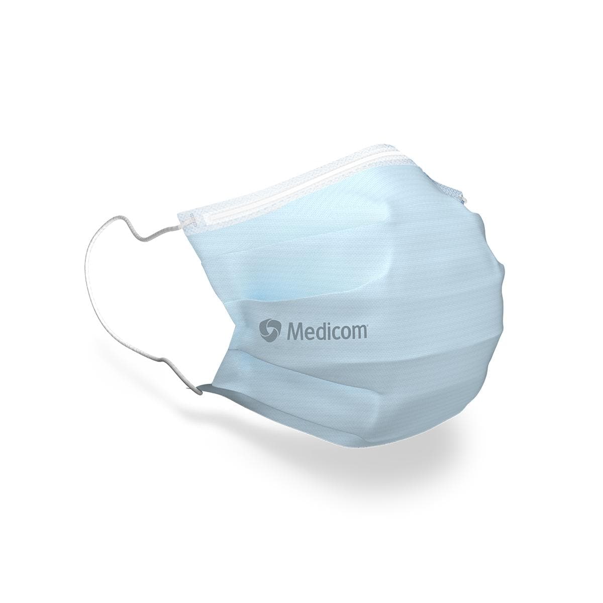 MASCARILLAS RECTANGULARES CON ELÁSTICO AZUL 50U - MEDICOM