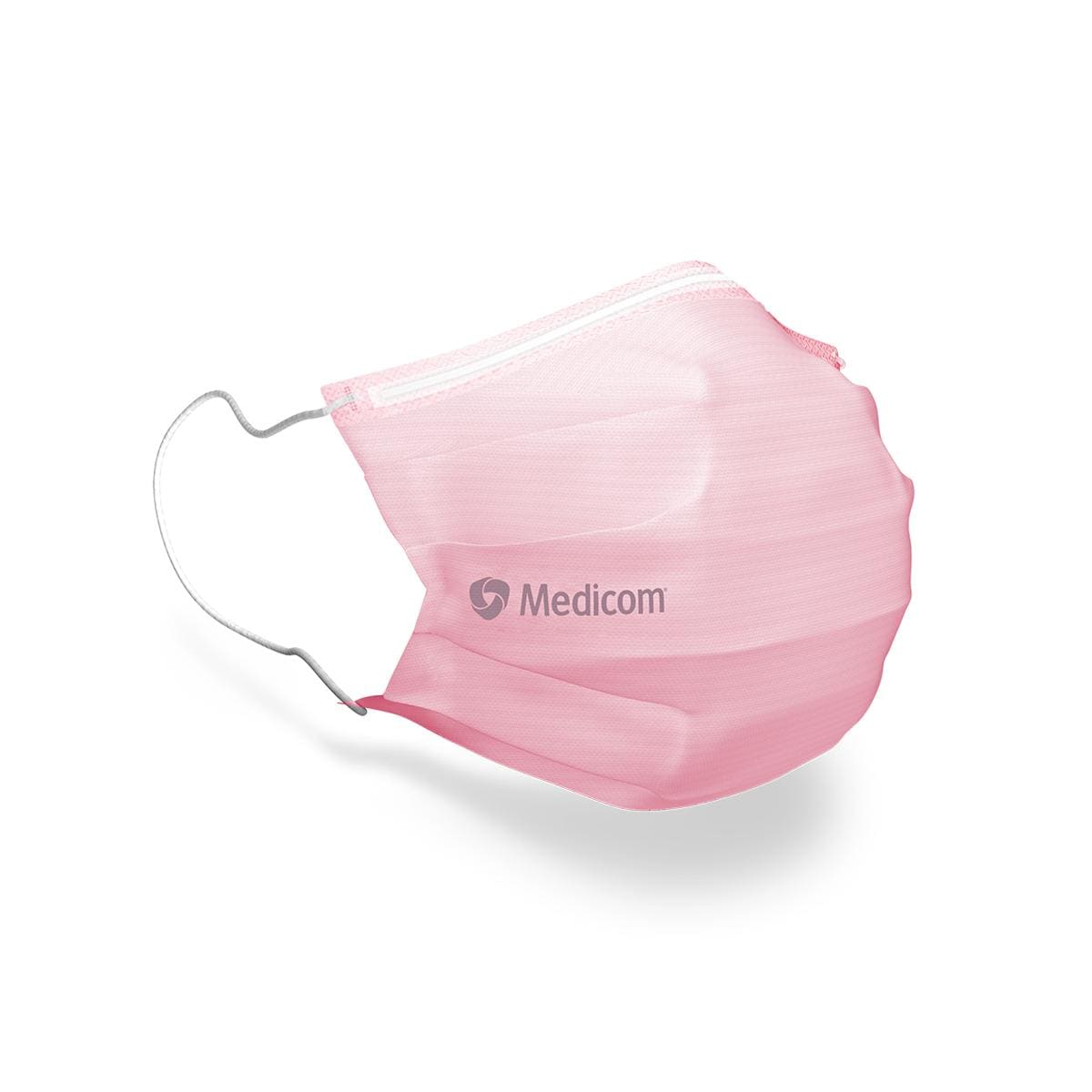 MASCARILLAS RECTANGULARES CON ELÁSTICO ROSA 50U - MEDICOM