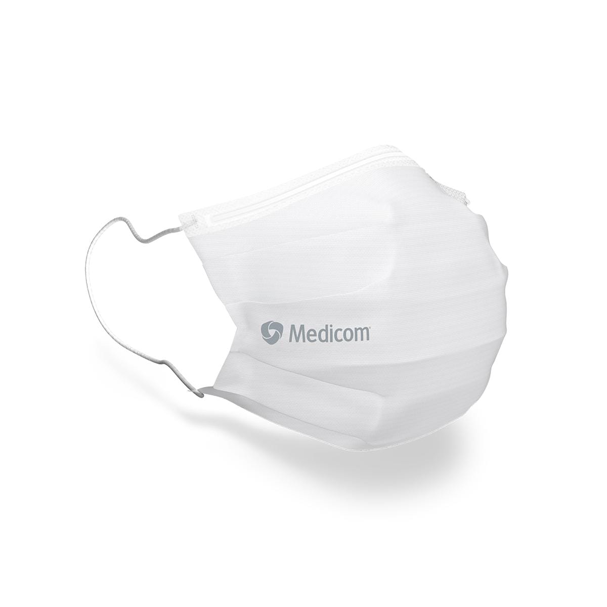 MASCARILLAS RECTANGULARES CON ELÁSTICO BLANCO 50U - MEDICOM