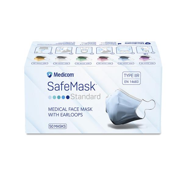 MASCARILLAS CON ELÁSTICOS NARANJA 50U - MEDICOM