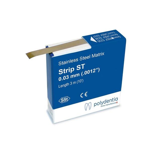 MATRIZ ST METÁLICA 0,003X5MM ROLLO 3M - POLYDENTIA