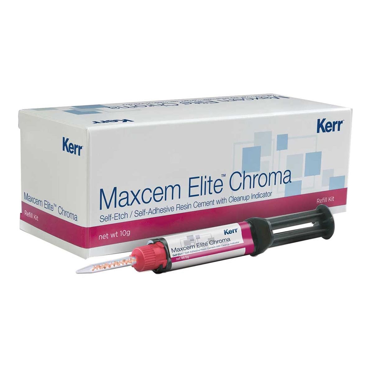 MAXCEM ELITE CHROMA TRANSPARENTE JERINGA 2X5G - KERR HAWE
