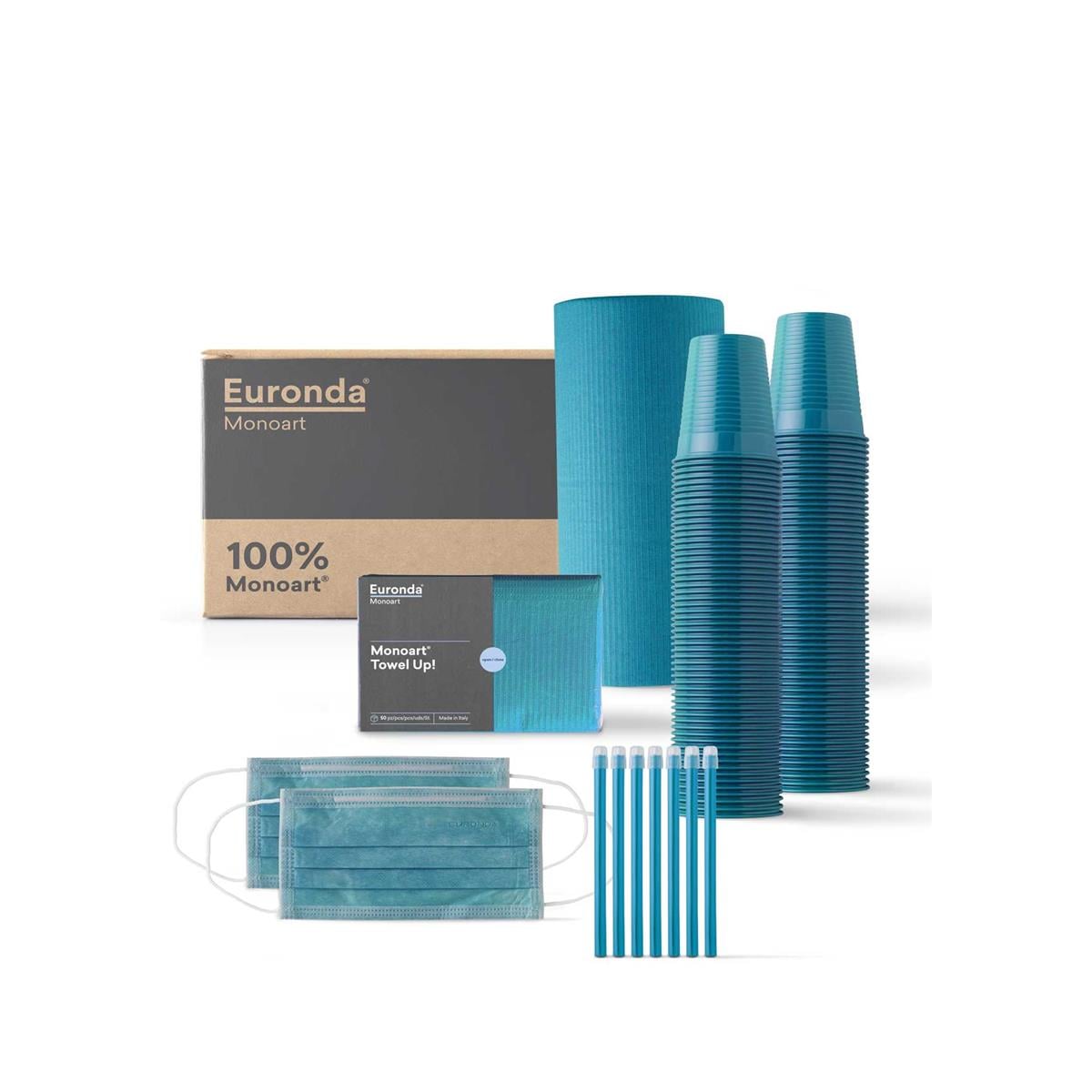 MONOART KIT MATERIAL DESECHABLE 100% AZUL LAGUNA - EURONDA