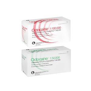 OCTOCAINE CAJA ROJA 20 MG/ML+0,01MG/ML INYECTABLE - CLARBEN