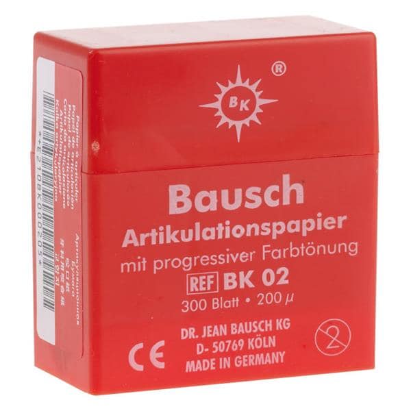 PAPEL ARTICULAR NORMAL ROJO BK02 300 HOJAS - DR.JEAN BAUSCH
