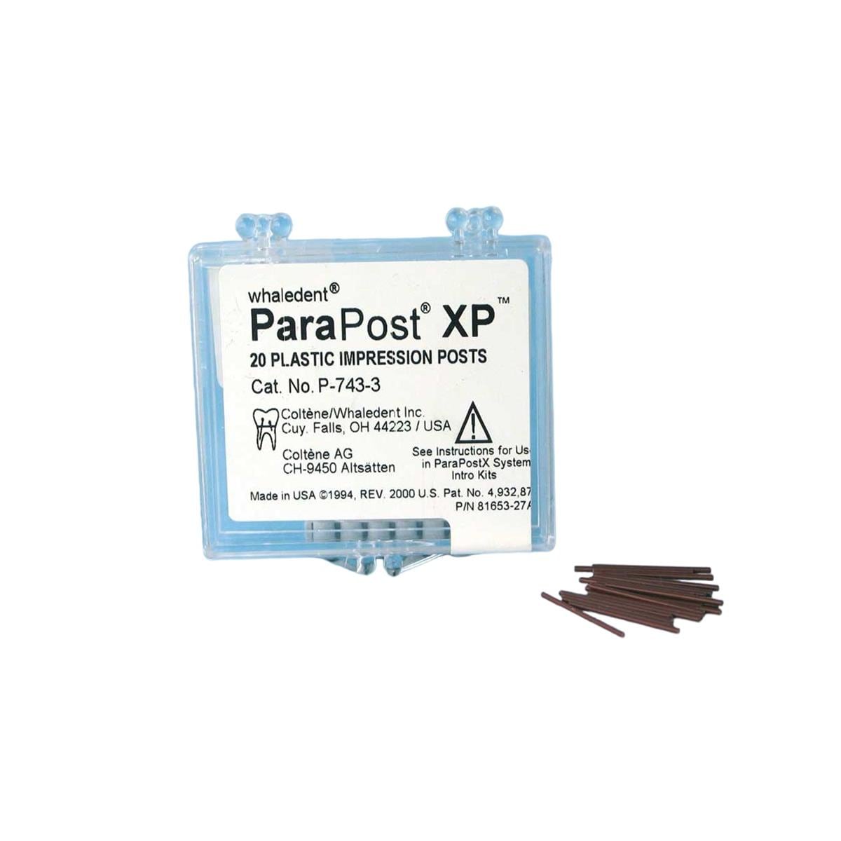 PARAPOST XP ESPIGA IMPRESIÓN PLÁSTICO P43-3 MARRÓN 20U - WHALEDENT
