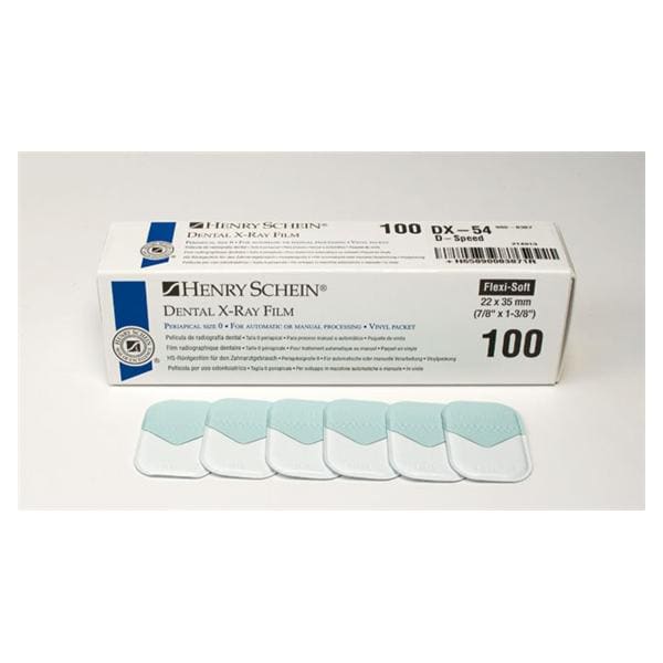PELÍCULA RADIOGRÁFICA INTRAORAL DX-54 FLEXI SOFT 100U - HENRY SCHEIN