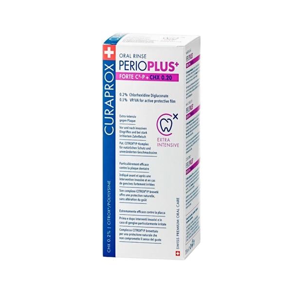 PERIO PLUS FORTE ENJUAGUE 20% CLORHEXIDINA 900ML.- CURAPROX