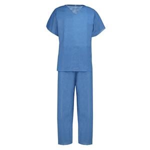 PIJAMA QUIRÓFANO CUELLO PICO AZUL T S - MEDLINE