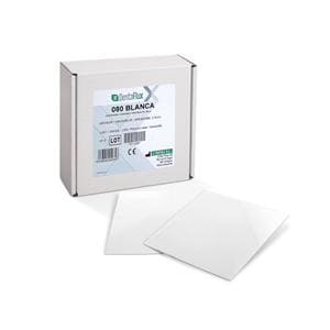 PLANCHAS TERMOCONFORMADO BASE 080 BLANCAS 2MM 25UD - DENTAFLUX