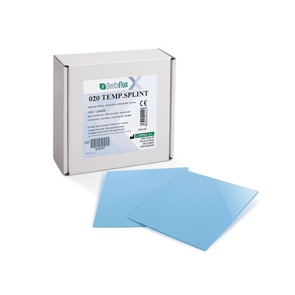 PLANCHAS TERMOCONFORMADO 020 TEMPORARY SPLINT 0,5MM 50UD - DENTAFLUX