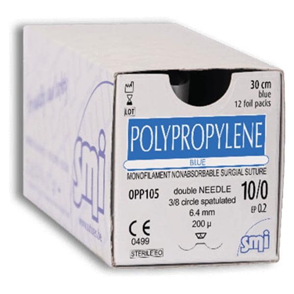 POLYPRO DBL AG ESPAT REC 16,15MM 10/0 20CM 12U SMI