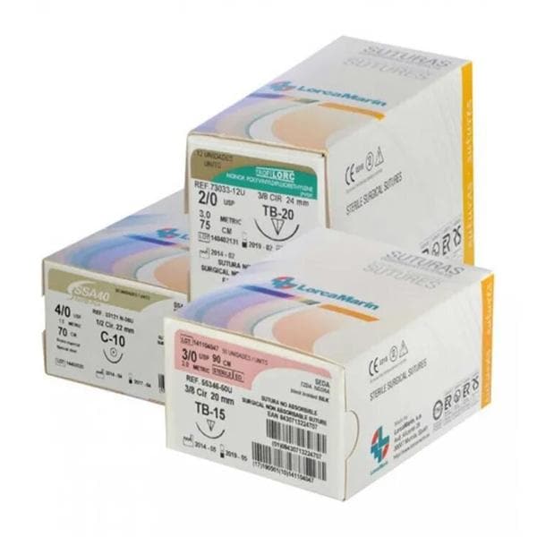 PROPILORC 5/0 75CM 3/8CIR 2AG 12MM TROCAR 12U LORC