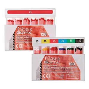 PUNTAS DE GUTAPERCHA N-15 120U - CYBERTECH