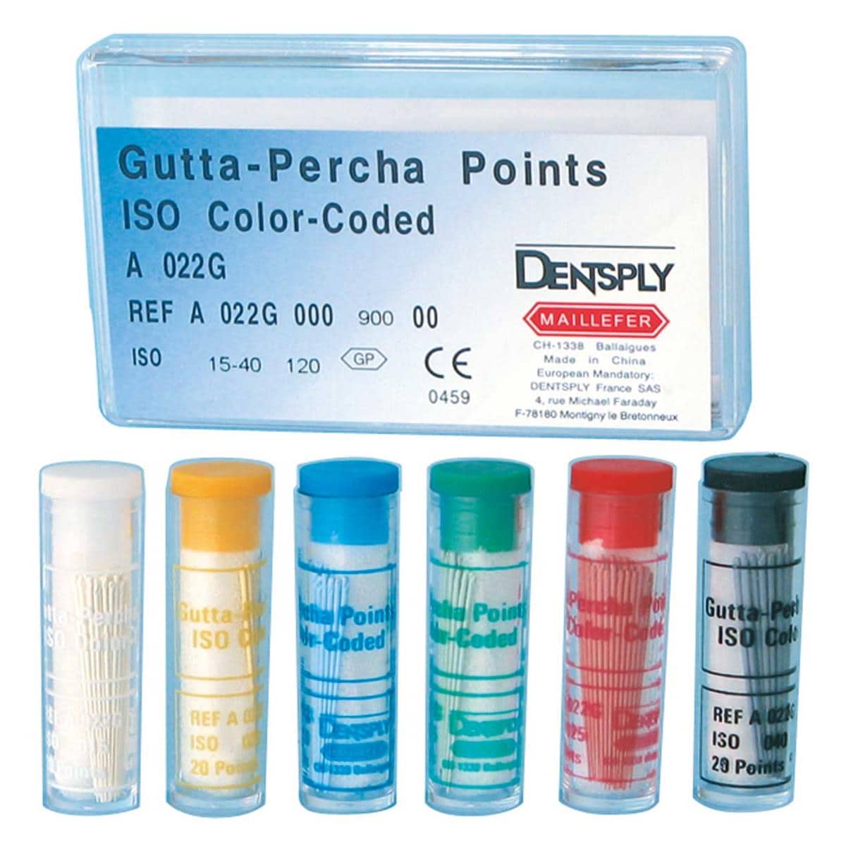 PUNTAS DE GUTAPERCHA COLOR SURTIDO 15-40 120U - DENTSPLY MAILLEFER