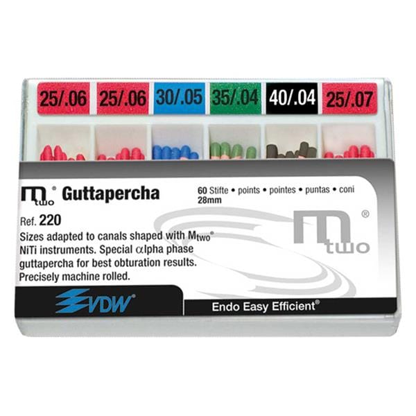 GUTTA PERCHA MTWO CONICIDAD 06 N25 60U - VDW