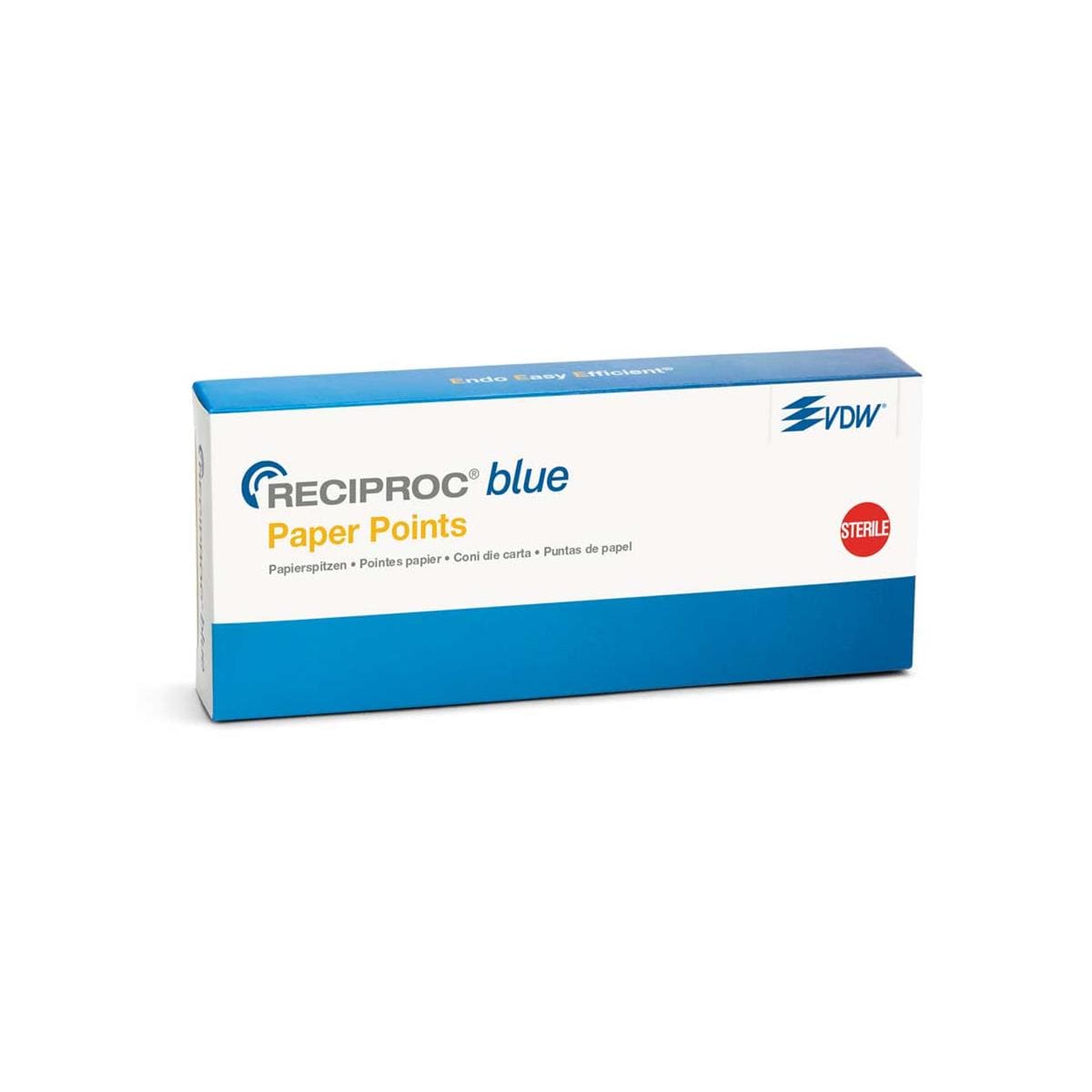 PUNTAS DE PAPEL RECIPROC BLUE R25 180U. - VDW