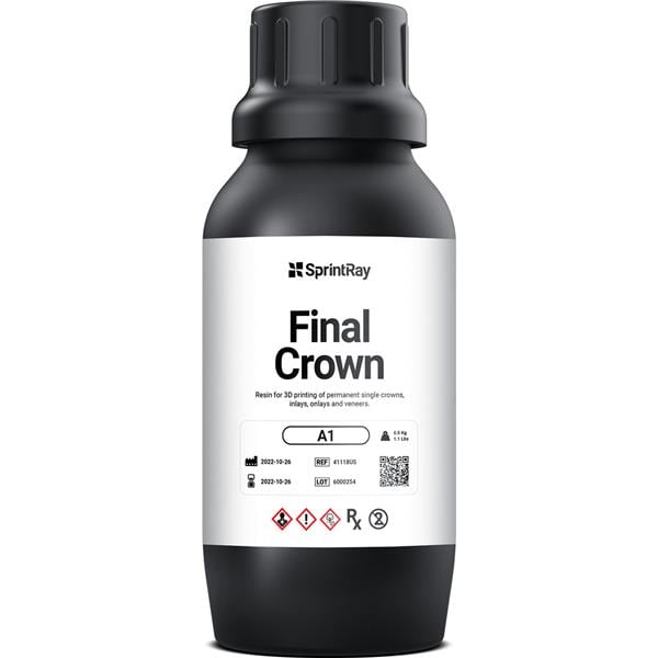 RESINA 3D FINAL CROWN A1 500G - SPRINTRAY