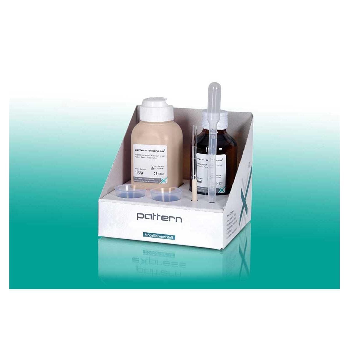 RESINA PATTERN DENTIN KIT 100G+100ML+ACCESORIOS - KUSS