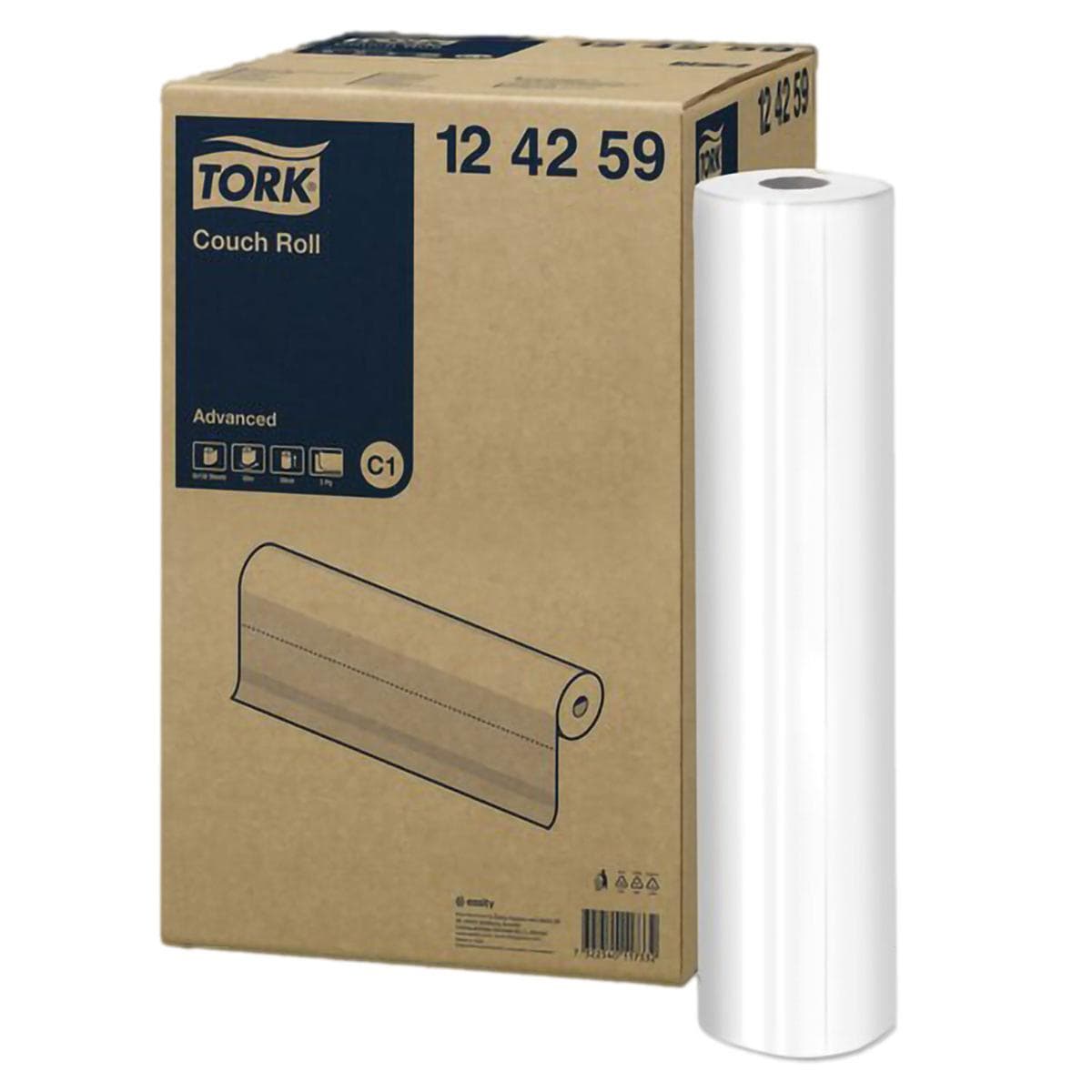 ROLLO CAMILLA 2 CAPAS PRECORTADO 59CMX50M TORK