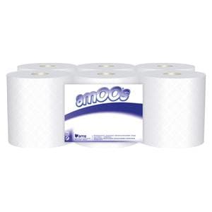 ROLLO PAPEL SECAMANOS BLANCO 150M 6 ROLLOS - AMOOS