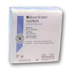 SERVILLETAS PAPEL 2 CAPAS 40X40CM 125U - HENRY SCHEIN