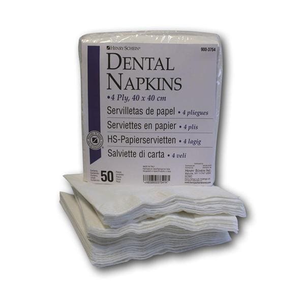 SERVILLETAS PAPEL 4 CAPAS 40X40CM 50U - HENRY SCHEIN
