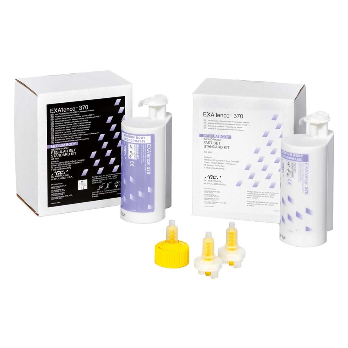 SILICONA DE ADICIÓN EXALENCE STANDARD KIT HEAVY BODY REG 1X370ML + PUNTAS MEZCLA + ANILLOS - GC