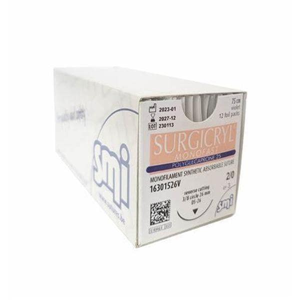 SUGICRYL MONOFAST 4/0 AG.19MMTRI3/8 HE.75C 12U SMI