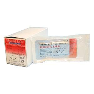 SUTURA ABSORBIBLE SURGICRYL RAPID 0 AG.30MM 1/2 75CM 12U - SMI