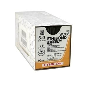 SUTURAS W6934 ETHIBOND 5/0 2AG17MM TAPER 1/2CIR 90CM VERDE 12U - ETHICON