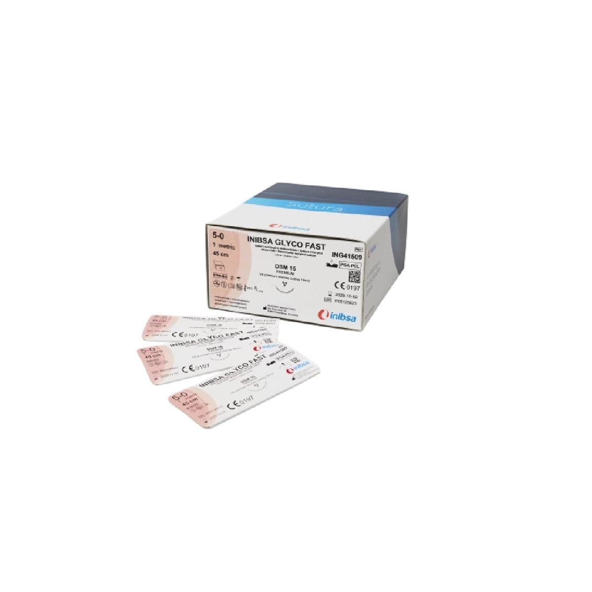 SUTURA GLYCO FAST DSM13 5/0 USP 45CM - INIBSA