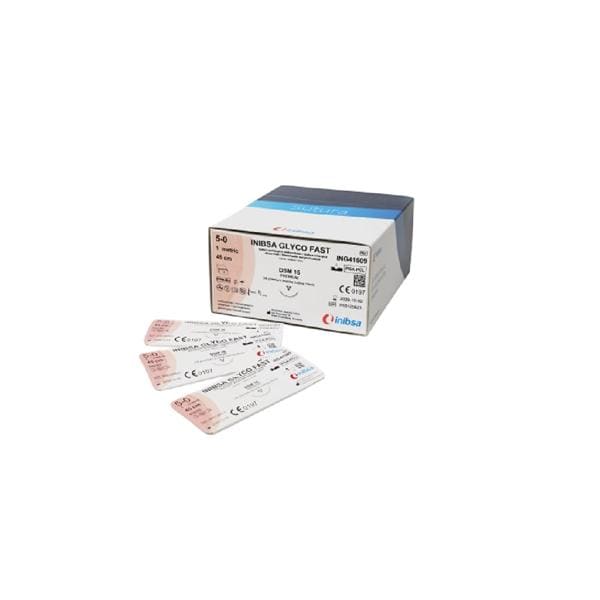 SUTURA GLYCO FAST DSM 13 6/0 USP 45CM - INIBSA