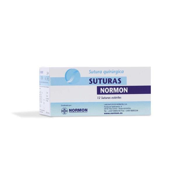 SUTURA MONOFILAMENTO 3/0 T3/8 13MM AZUL 12U - NORMON