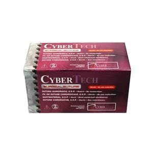 SUTURA SEDA NEGRA 1/2 RC20 4-0 45CM 12U - CYBERTECH