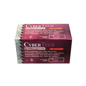 SUTURA SEDA NEGRA 3/8 RC16 5-0 45CM 12U - CYBERTECH
