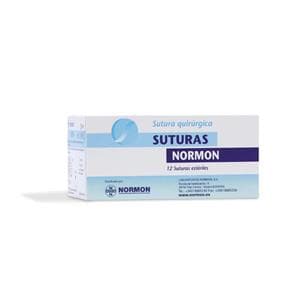 SUTURA SEDA TRENZ 2/0 C1/2 22MM NEGRA 12U - NORMON
