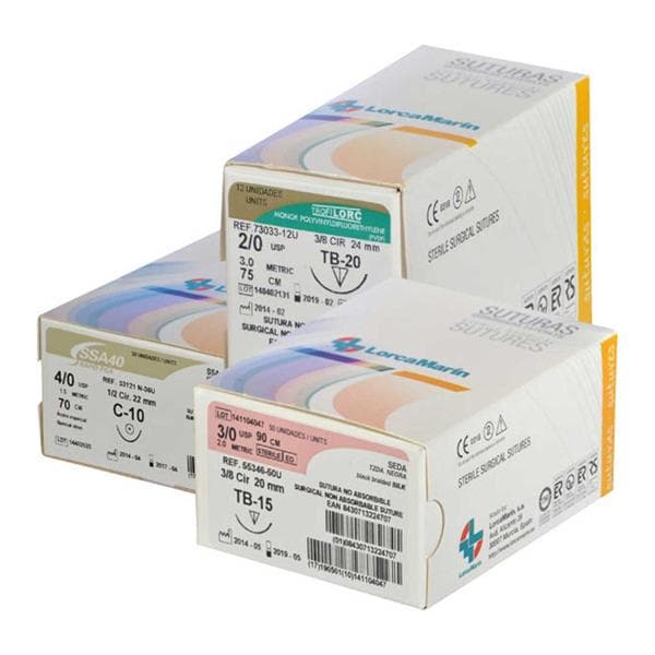 SUTURA TC-15 3/0 NYLON 1/2 12UD - LORCA MARIN