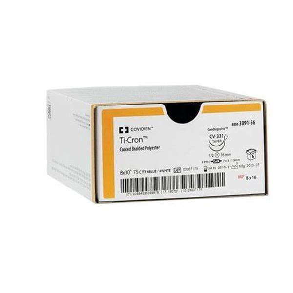 SUTURA TI-CRON CD3123K 5/0 45CM 12U COVIDIEN