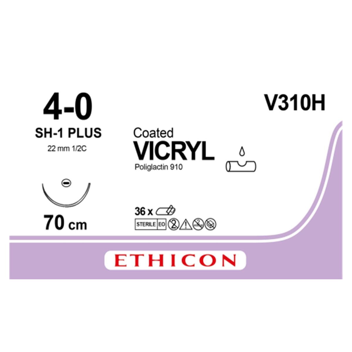 V310H VICRYL 4/0 AG 22MM CIL 1/2 CIR 70CM VIOLETA